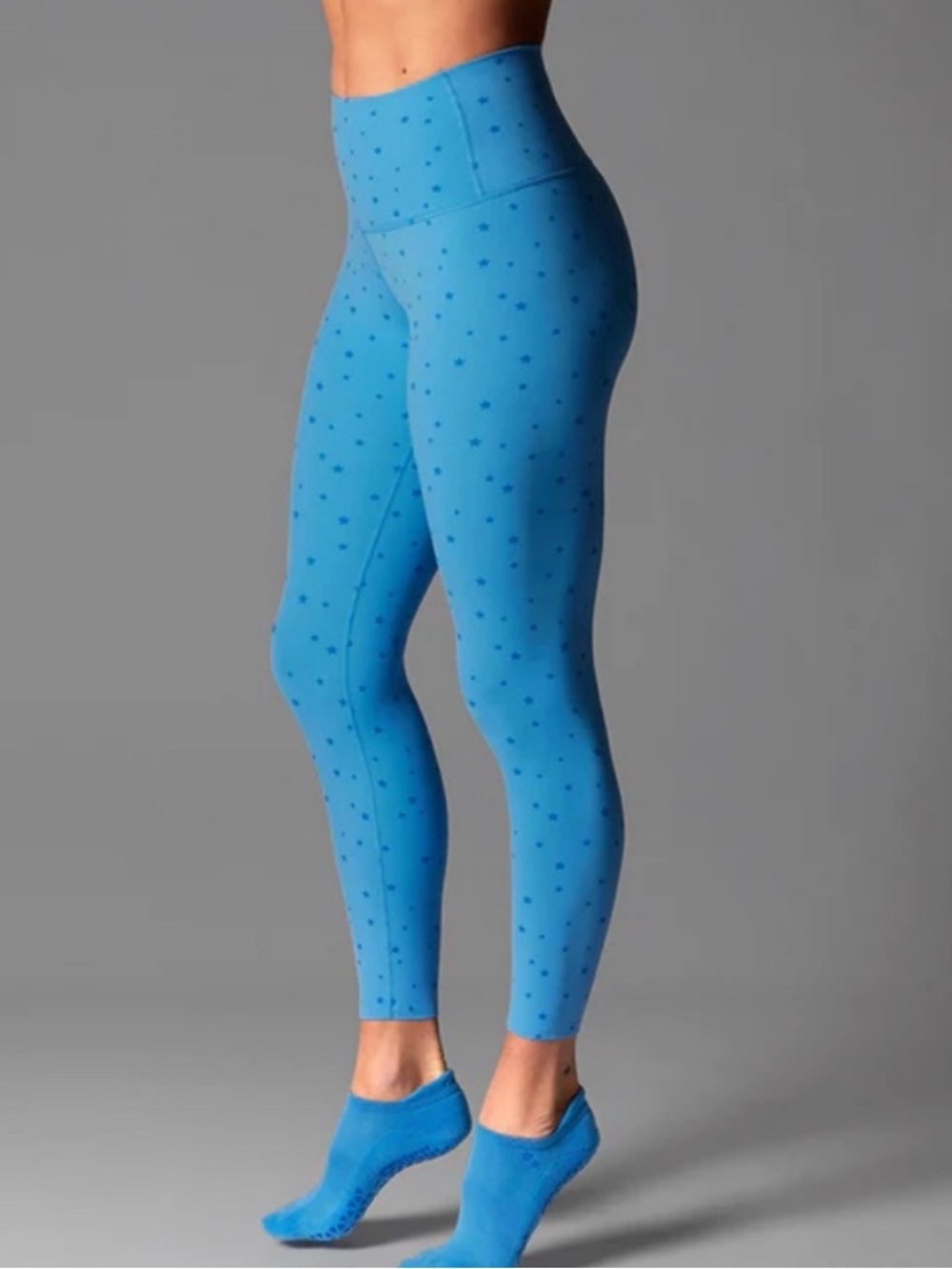 TAVI - High Waisted 7/8 Tight - Ocean Star Design - Blue Small